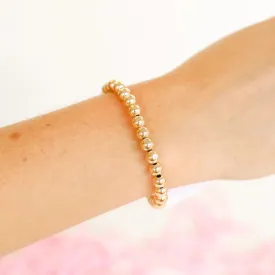 BB 6MM Gold Beaded Bracelet