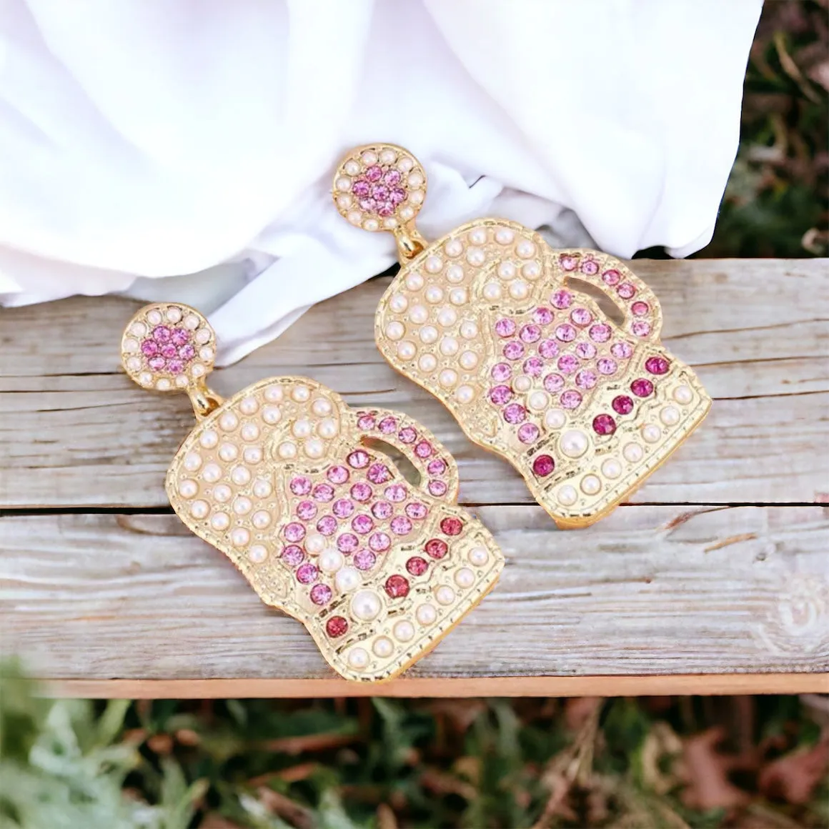 Beer Earrings - Pink Beer, Green Beer, Green Earrings, Lucky Earrings, Beer Jewelry, St. Paddy’s Day, Beer Accessories