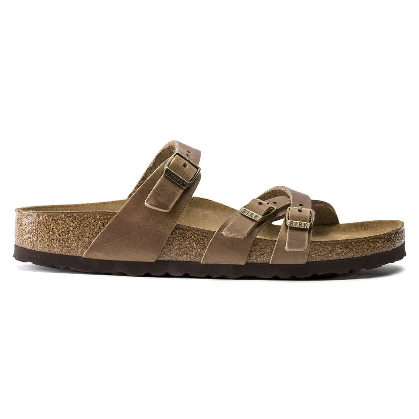 BIRKENSTOCK Franca Tobacco Oiled Leather Sandals - Stylish and Comfortable Footwear for Everyday Wear