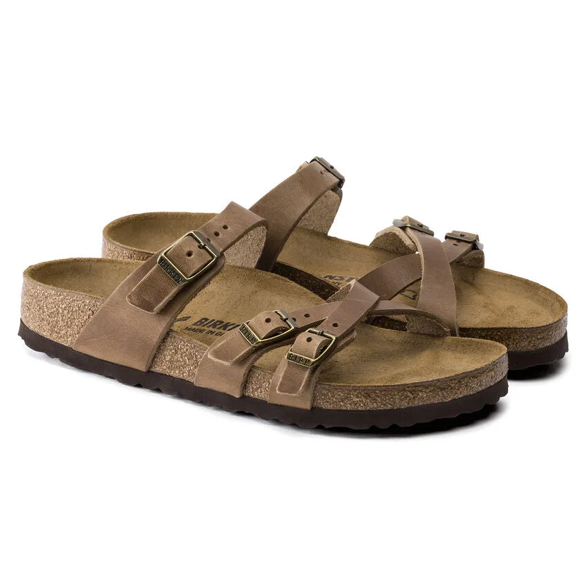 BIRKENSTOCK Franca Tobacco Oiled Leather Sandals - Stylish and Comfortable Footwear for Everyday Wear