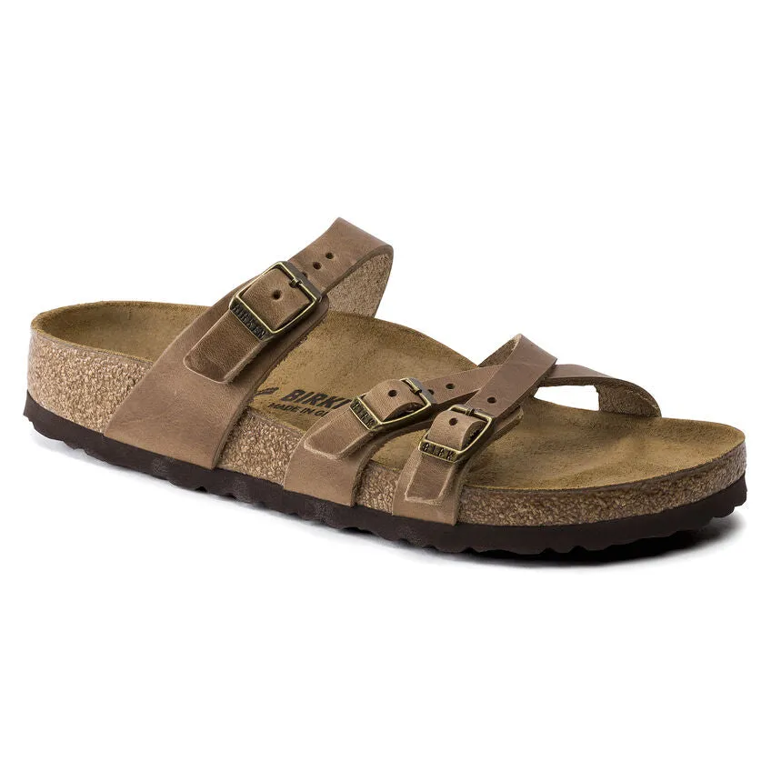 BIRKENSTOCK Franca Tobacco Oiled Leather Sandals - Stylish and Comfortable Footwear for Everyday Wear