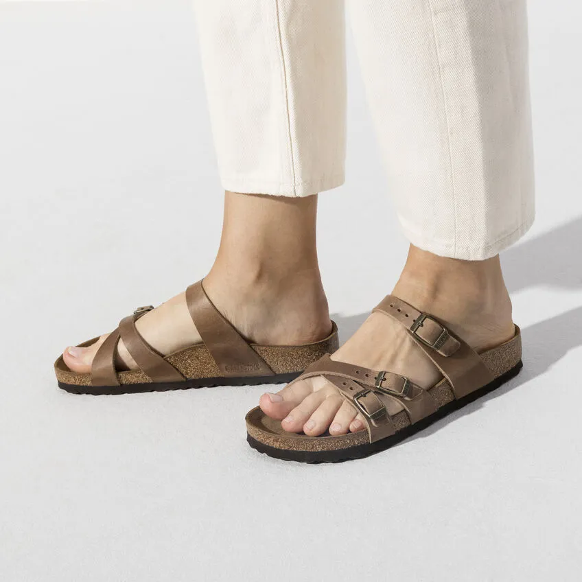 BIRKENSTOCK Franca Tobacco Oiled Leather Sandals - Stylish and Comfortable Footwear for Everyday Wear
