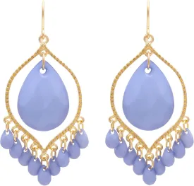 Bonaluna Boho Chic Collection of Multi-Bead Tassel & Rhombus Shape Dangle Drop Earrings for Women