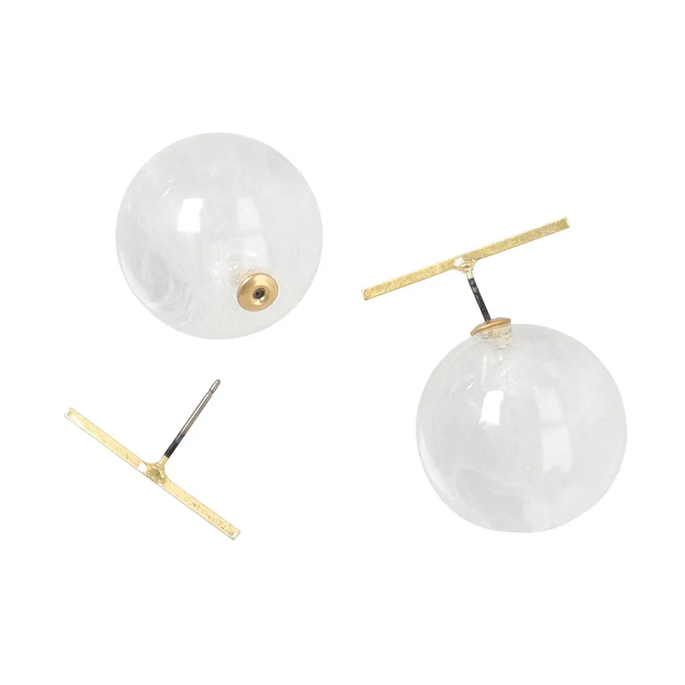 Clear Ball Statement Earrings