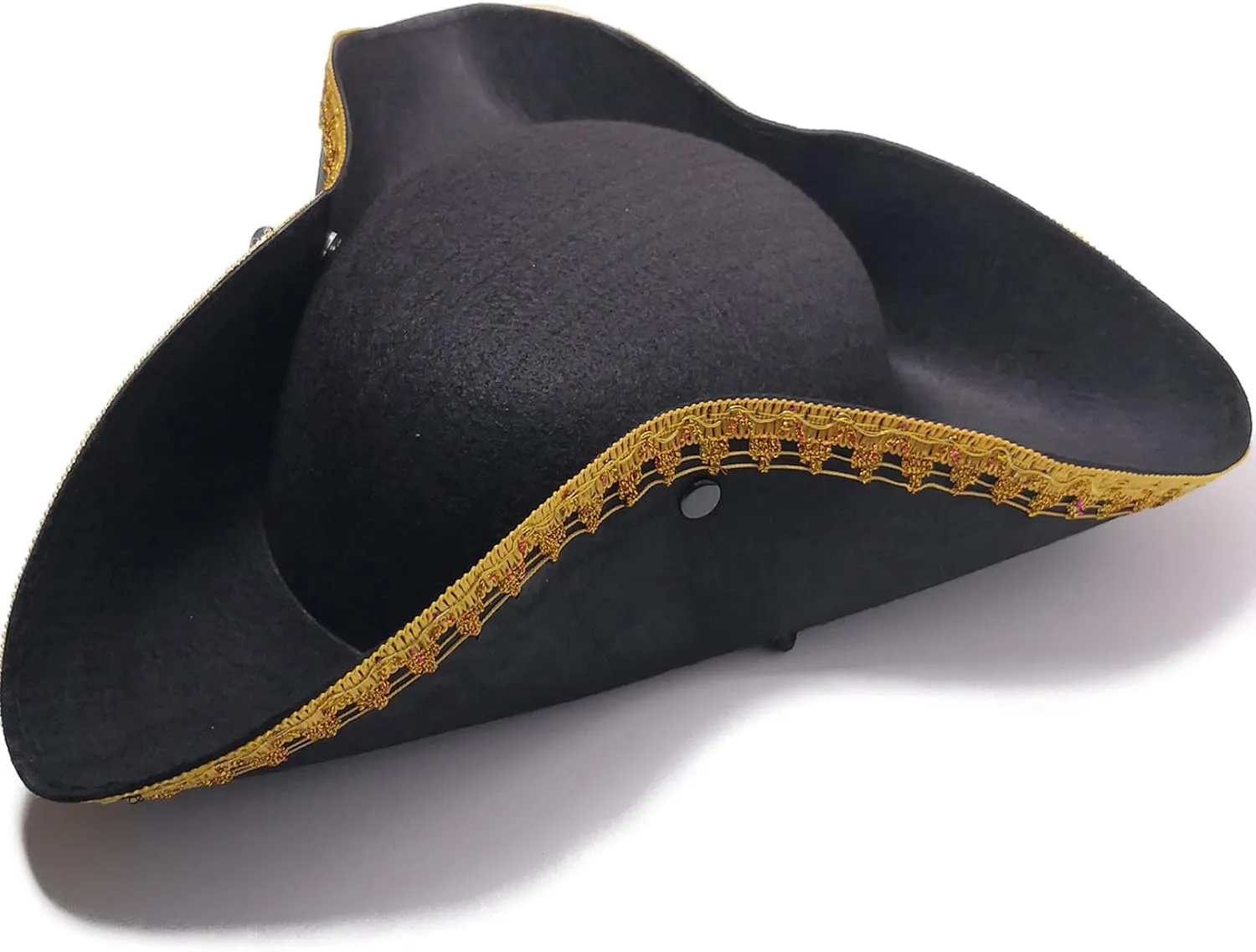 Colonial Tricorn Hat Halloween Pirate Hats Men Captain Hook Hat Musketeer Hat Masquerade Party Revolutionary War Costume