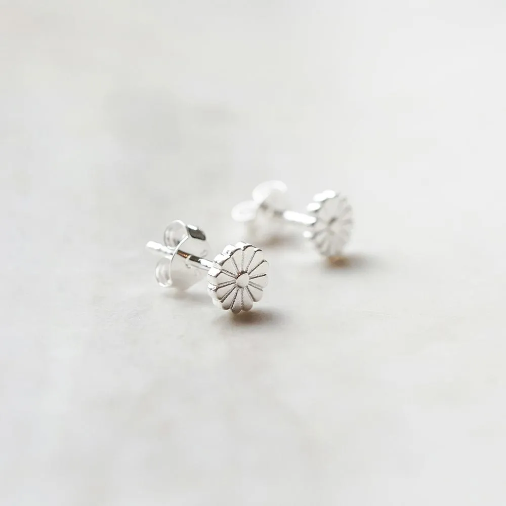 Daisy Bloom Stud Earrings Sterling Silver