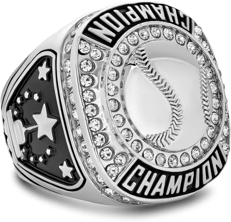 Express Medals 1 to 12 Packs of Baseball Champion Trophy Rings - S