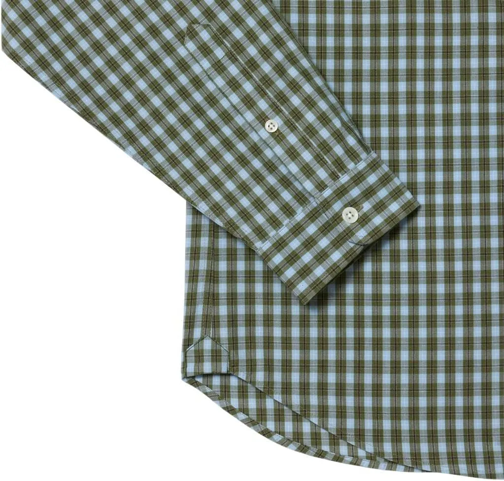 Lacoste Men's Long Sleeve Checked Gingham Button-Down Shirt