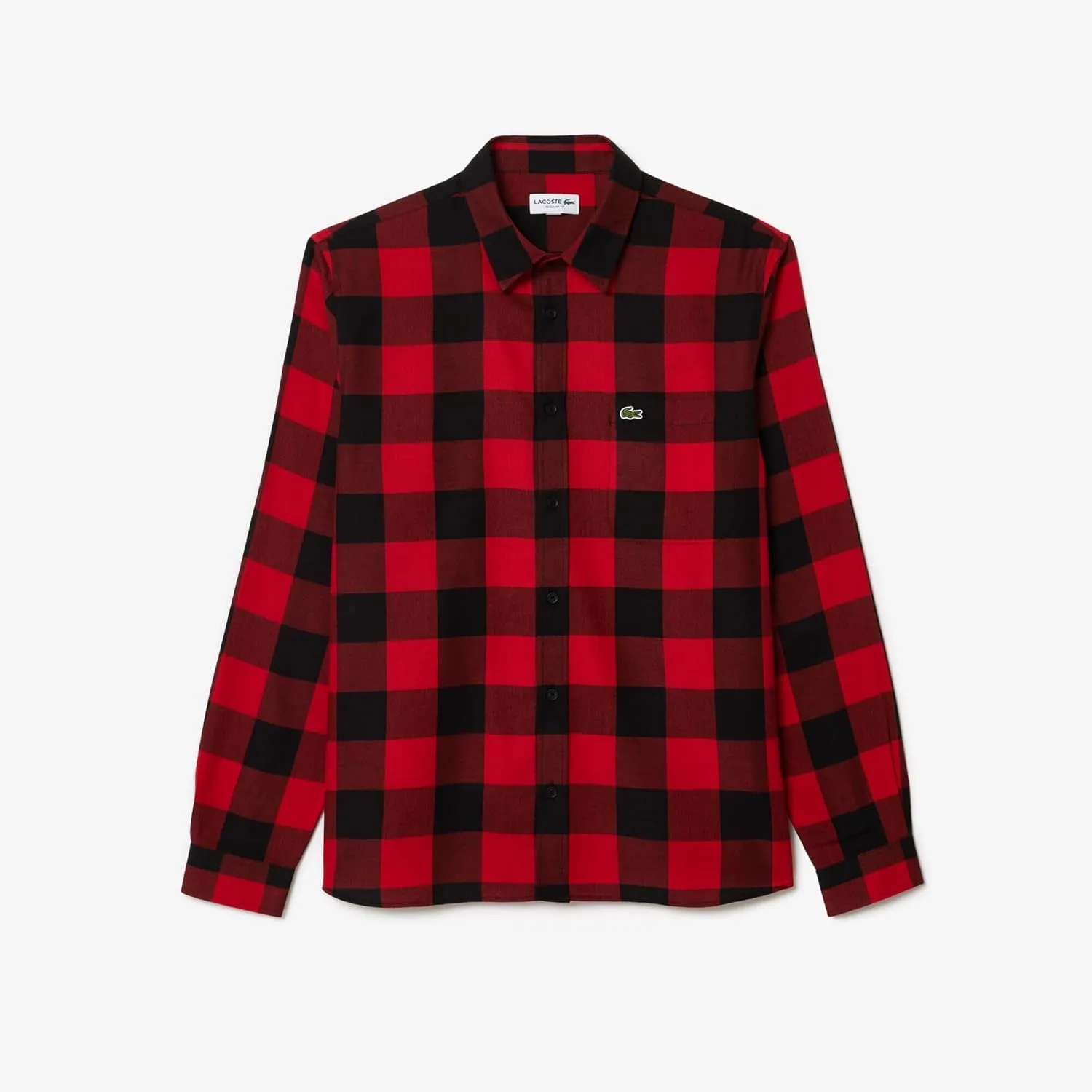 Lacoste Men's Long Sleeve Checked Gingham Button-Down Shirt