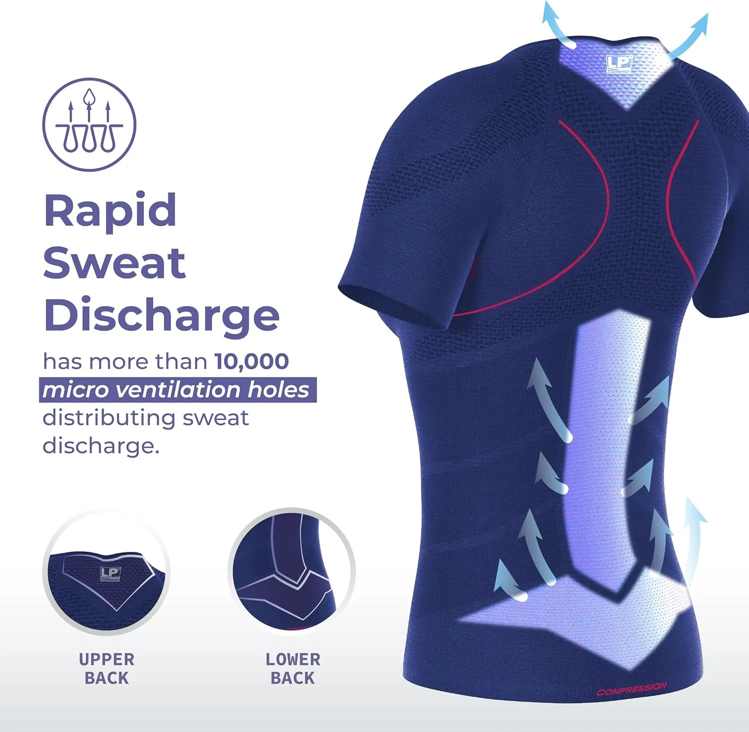 LP SUPPORT ARF2301Z Short Sleeve Workout Tops for Women, Gym, Yoga - Ultimate Comfort & Support