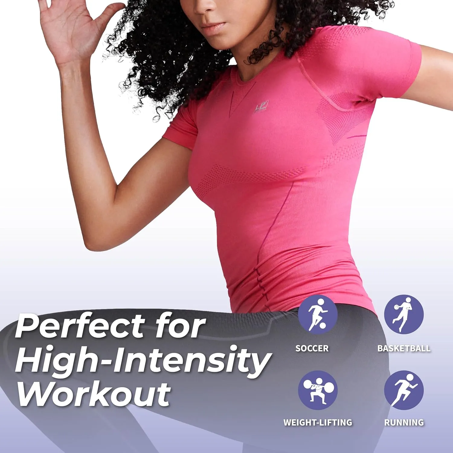 LP SUPPORT ARF2301Z Short Sleeve Workout Tops for Women, Gym, Yoga - Ultimate Comfort & Support