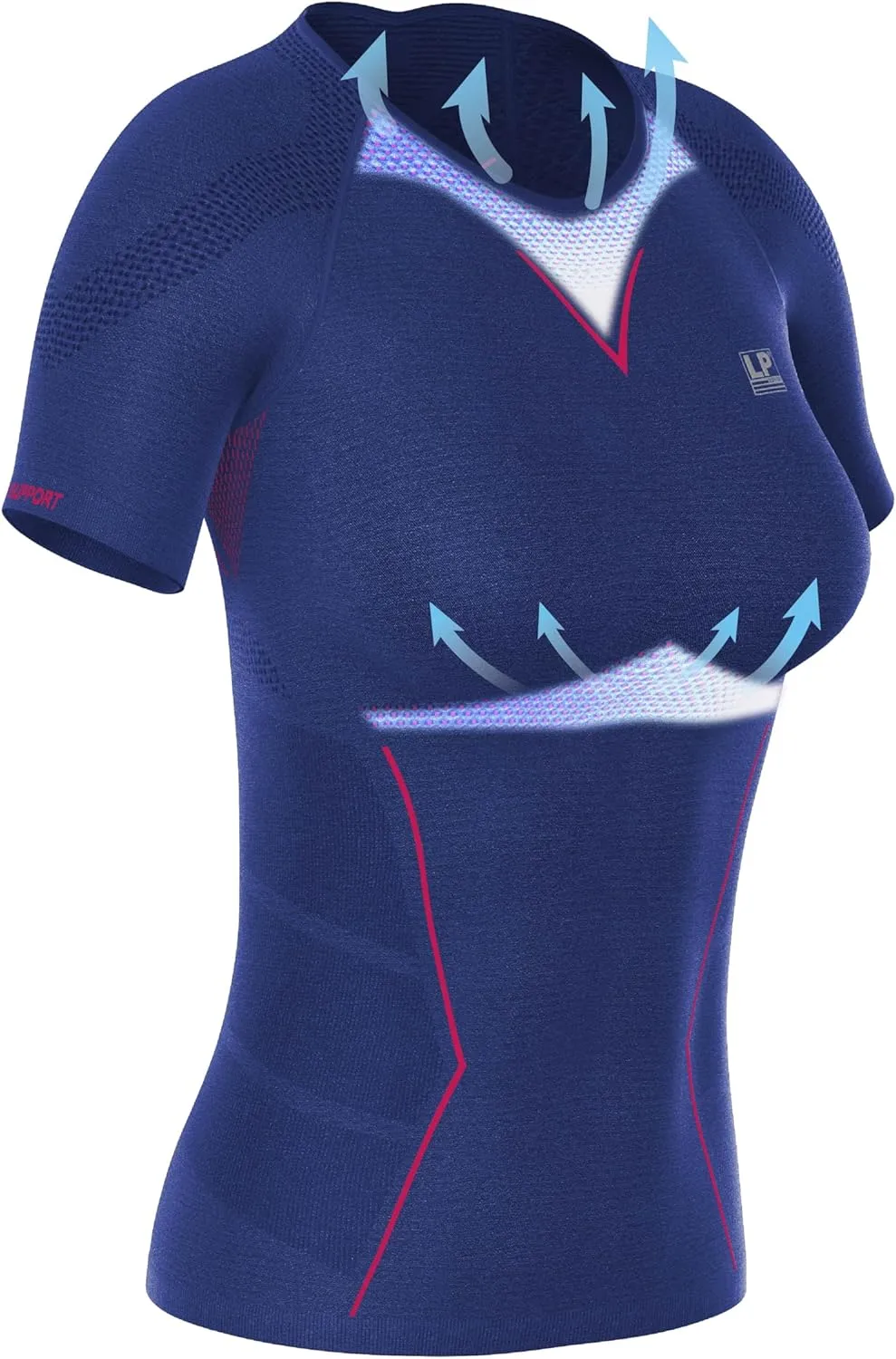 LP SUPPORT ARF2301Z Short Sleeve Workout Tops for Women, Gym, Yoga - Ultimate Comfort & Support