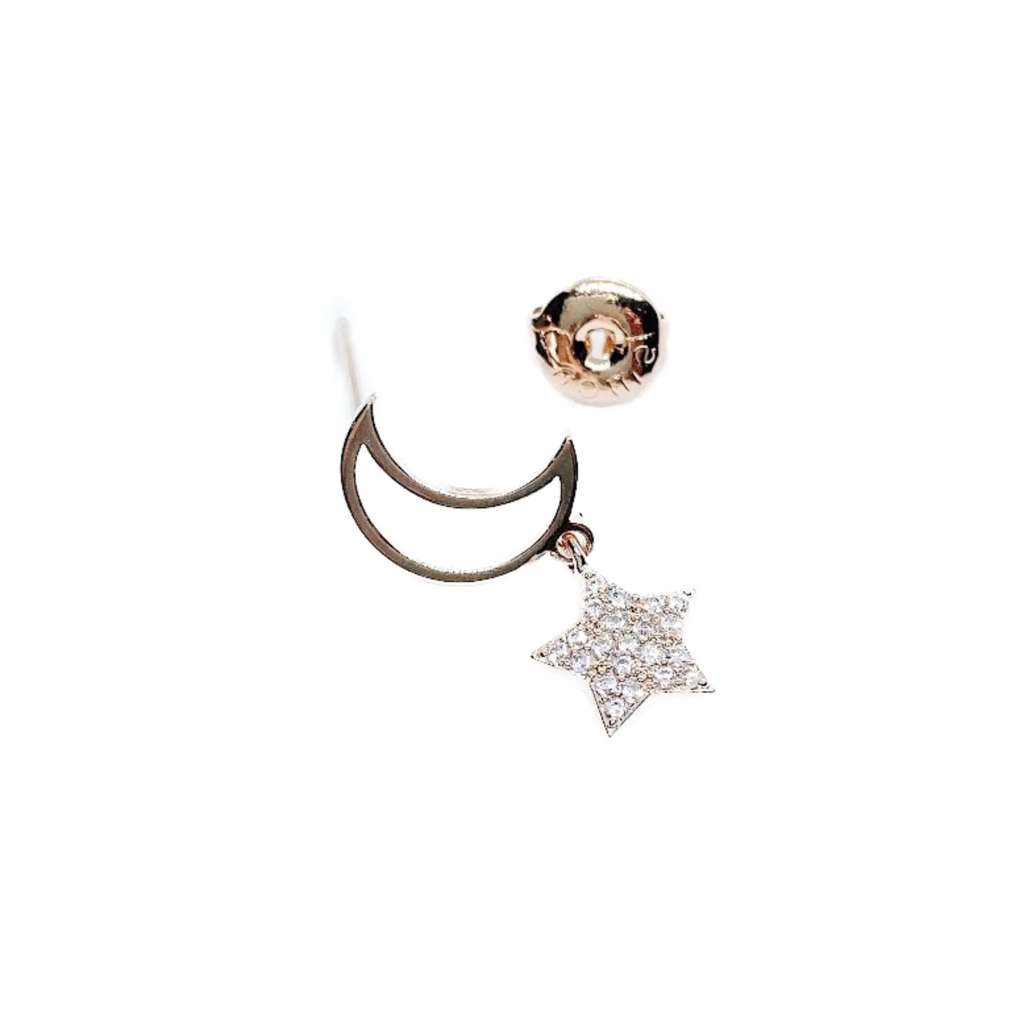 Moon & Star Cubic Zirconia Earrings