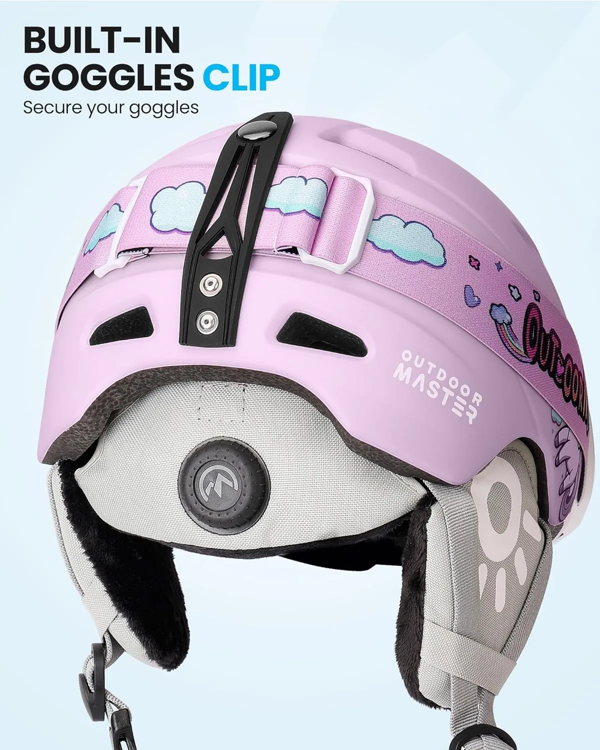 OutdoorMaster Anoa Kids Ski Helmet and Goggles Set - Snowboard Helmet with Ski Goggles - Durable PC Shell, Shock-Absorbing EPS Core & Adjustable Fit - Certified Snow Helmets for Boys, Girls & Youth