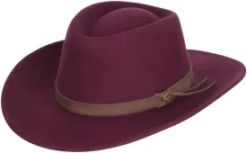 Perth Crushable Felt HAT Merlot Medium