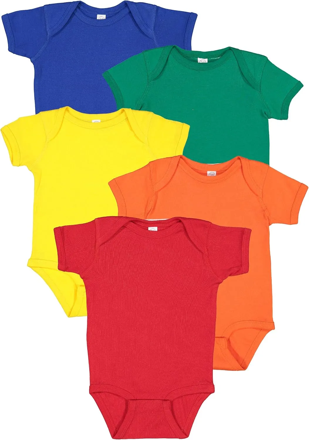 RABBIT SKINS Baby Bodysuit Girl & Boy | Newborn 0-3 Months to 24 Months 5-Pack Bulk Set, Snap Easy Closure