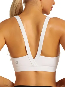 RUNNING GIRL Sports Bras for Women High Support,Molded Cup High Impact Sports Bra Criss Cross Strappy Workout Yoga Bra