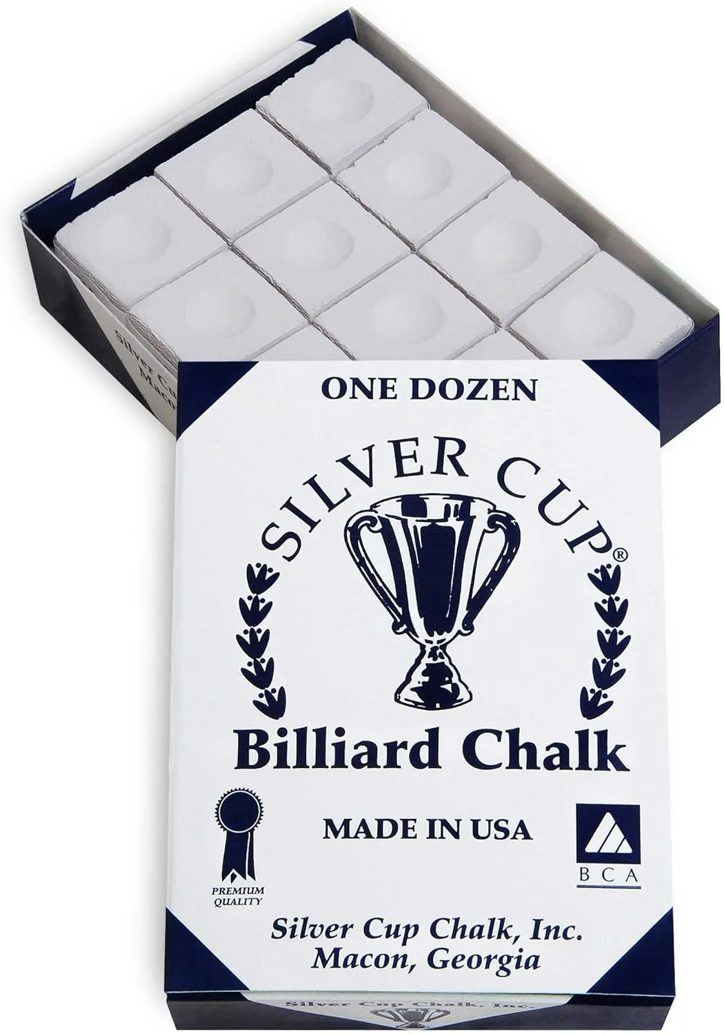 Silver Cup Chalk, White, 12-Piece Box