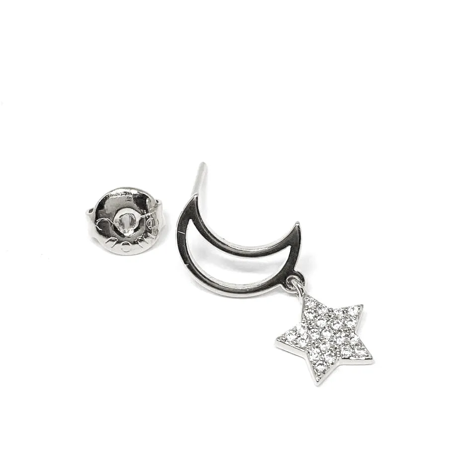 Star & Moon Cubic Zirconia Earrings