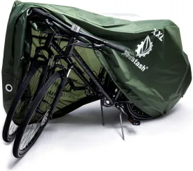 YardStash Bike Cover  XXL Reflective Bicycle Covers for Outside Storage - Waterproof & Weatherproof Garden Tarp Shelters for Bikes, Trikes, 29ers, and Electric Bicycles  Green